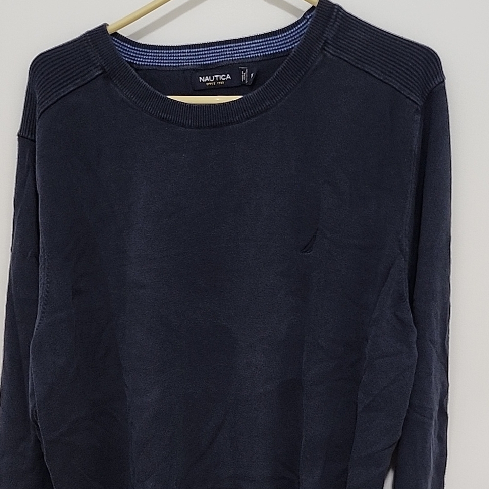 Nautica Men's Dark Blue Crewneck Sweater